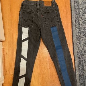 Levi’s Women’s wedgie jeans with painted legs